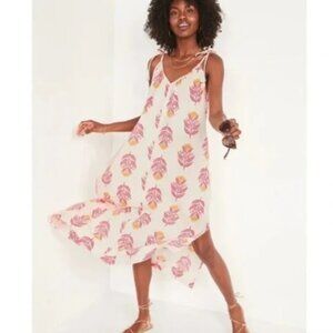 Old Navy Sleeveless Tie-Shoulder All-Day Maxi Swing Dress - SIZE L - LARGE